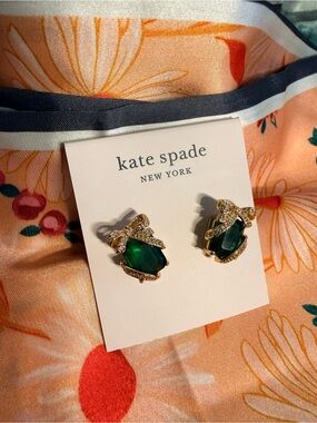 kate spade Pave Emerald Present Studs